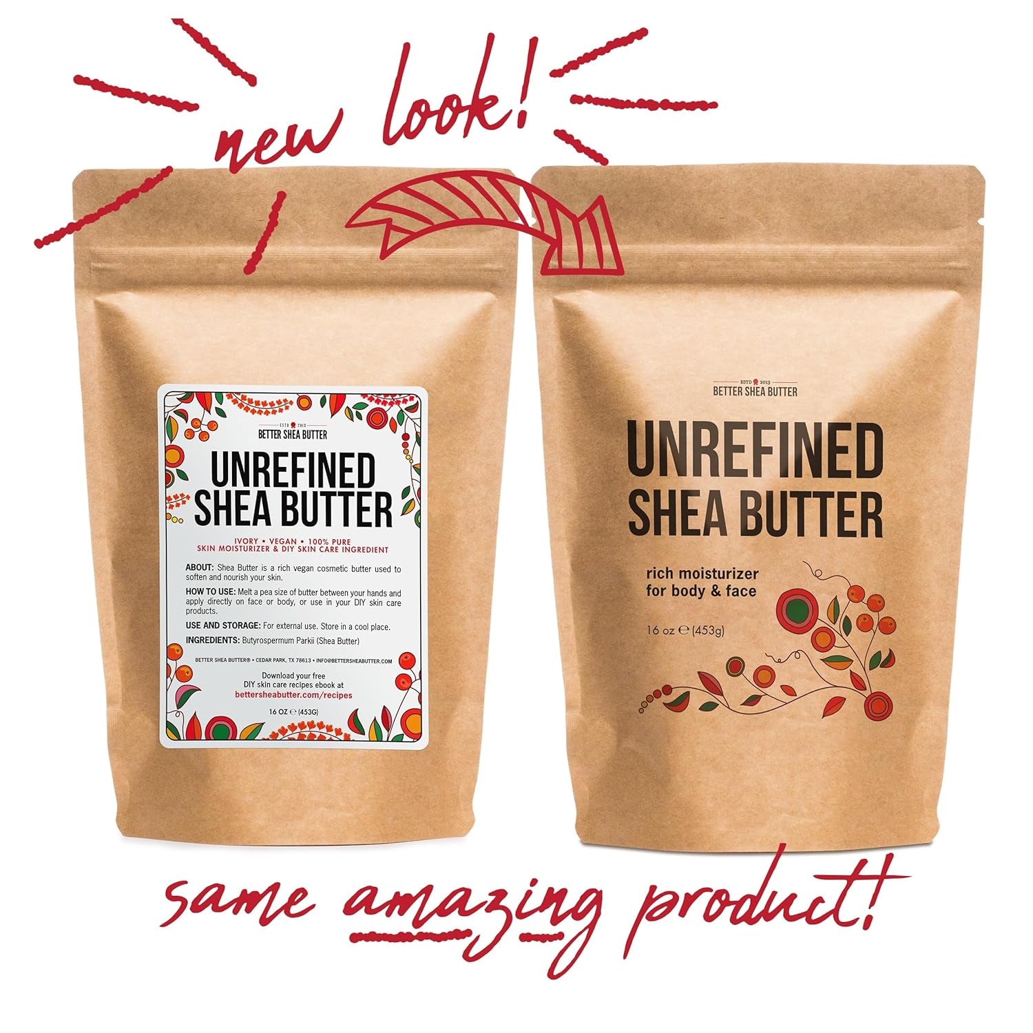 100% Pure Unrefined African Shea Butter - Premium Moisturizer for Hair and Body | Ideal for Extremely Dry Skin, DIY Lip Balm, Body Butter, Lotion, and Soap - 1Lb Bar
