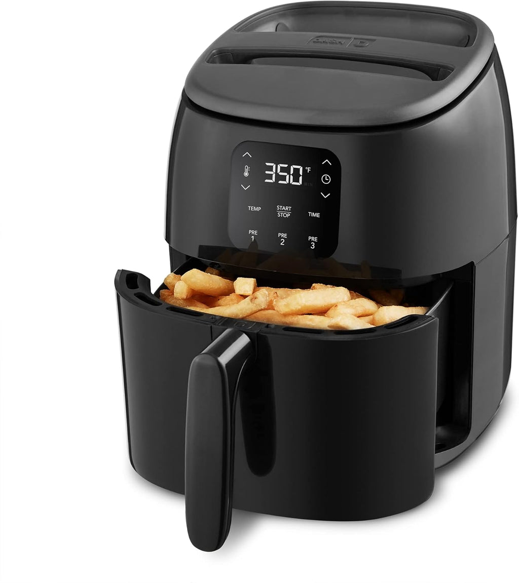 Tasti-Crisptm Digital Air Fryer with Aircrisp Technology + 6Pc Accessory Kit - Healthier Fried Food with Custom Presets