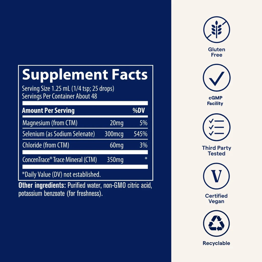 Ionic Selenium 300 Mcg - Liquid Dietary Supplement with Magnesium & Selenium - Mineral Supplement to Support Healthy Immune & Thyroid Function - 2 Fl Oz (About 48 Servings)