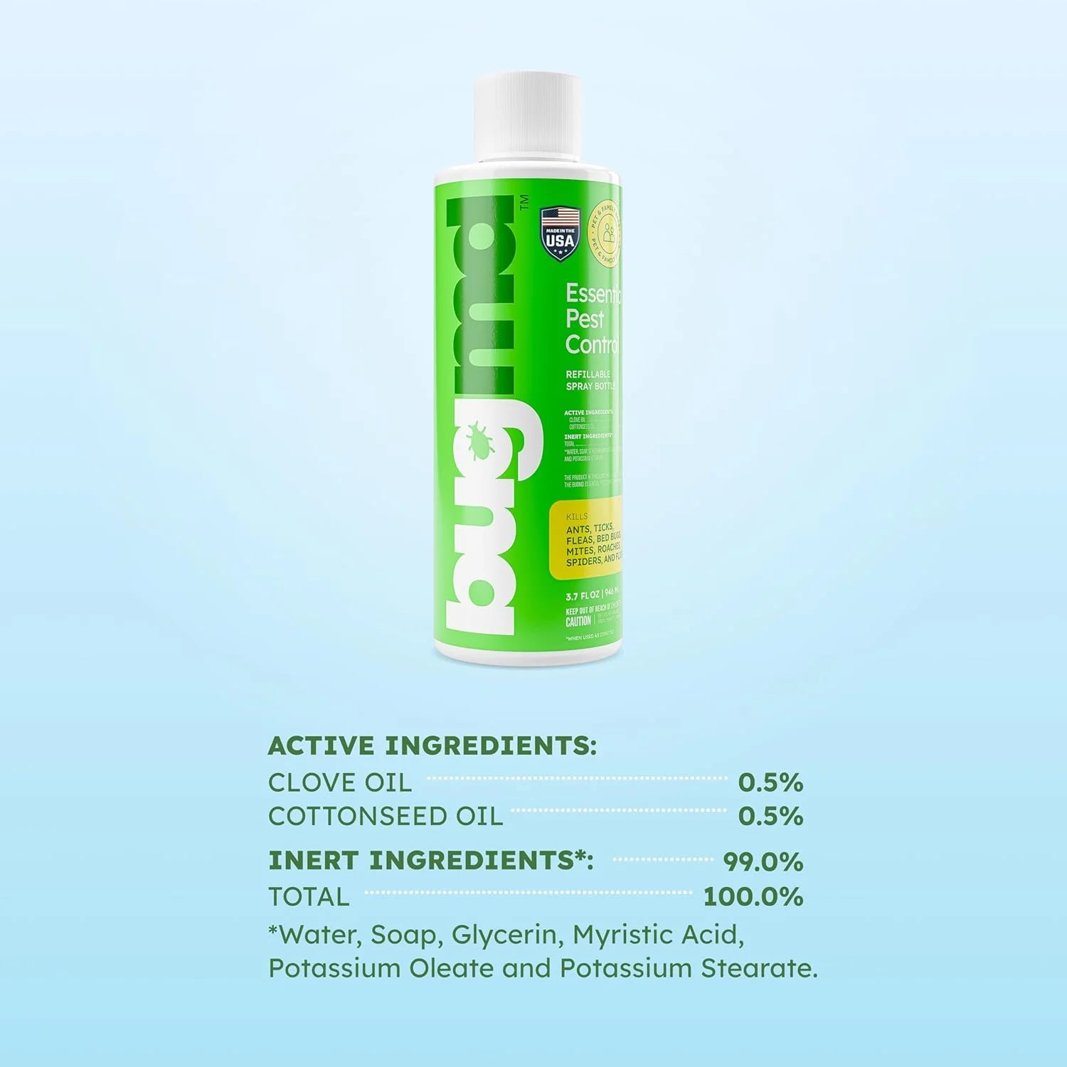 Ant Killer & Bug Spray - Roach and Cockroach Killer Indoor, Spider Spray for Home, Fly and Insect Defense, Natural, Safe with Essential Oils, Plant-Powered, Pest Control - Starter Kit