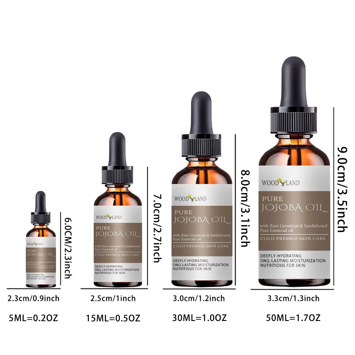 Pure Rosehip Oil with Lavender and Grapefruit Essential Oils - Available in 5ml, 15ml, 30ml, and 50ml for Face, Body, and Massage Use