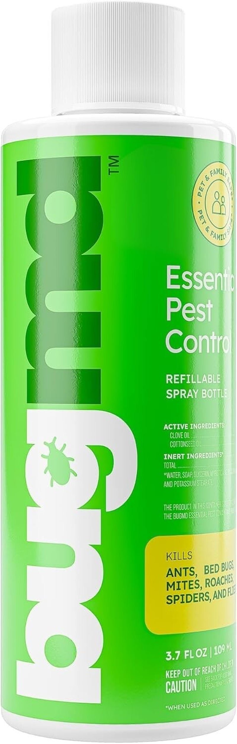 Bugmd Pest Control Essential Oil Concentrate for Home Bed Bug Spray 3.7Oz 1-2PCK