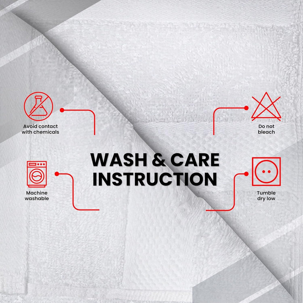 Luxury Wash Cloths for Showering [13X13] – 100% Cotton Washcloths [Pack of 12], Soft and Absorbent Face Towels for Bathroom Wash Clothes, Gym, and Spa (Brilliant White)