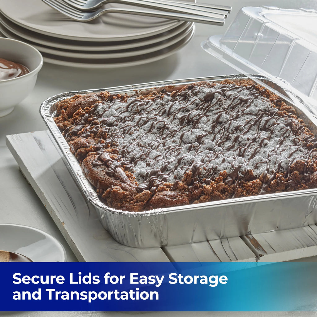 Cake Pans with Lids, 8X8 Inch, 3 Count