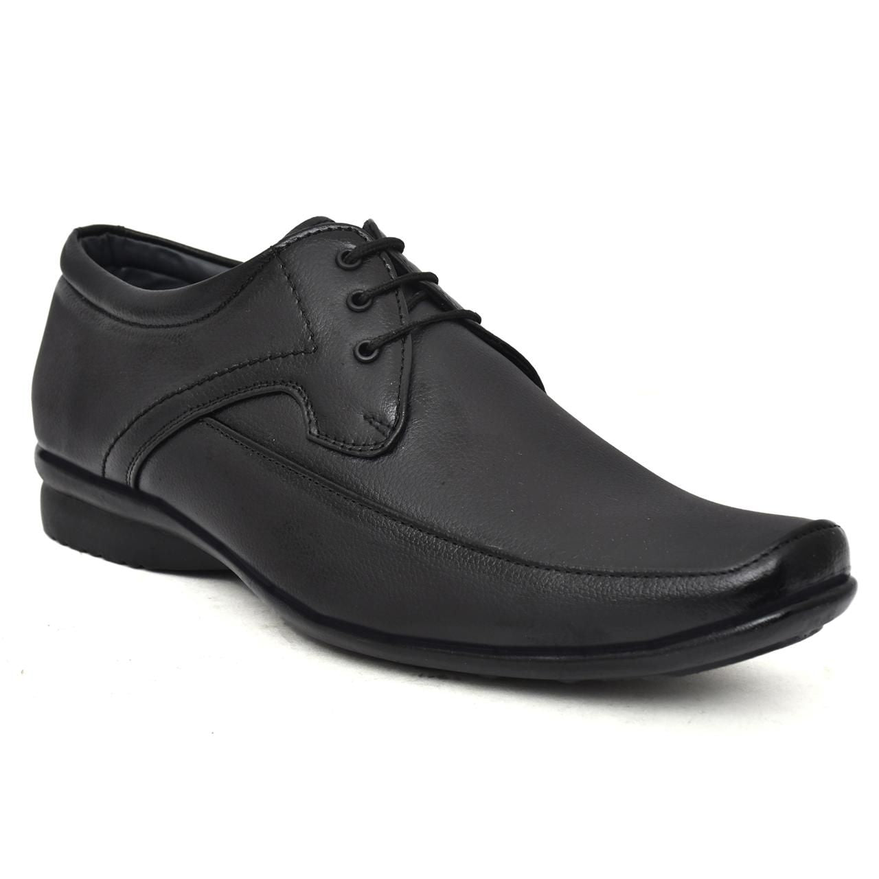 Elegant Black Lace-Up Formal Leather Shoes(Size-7 UK)