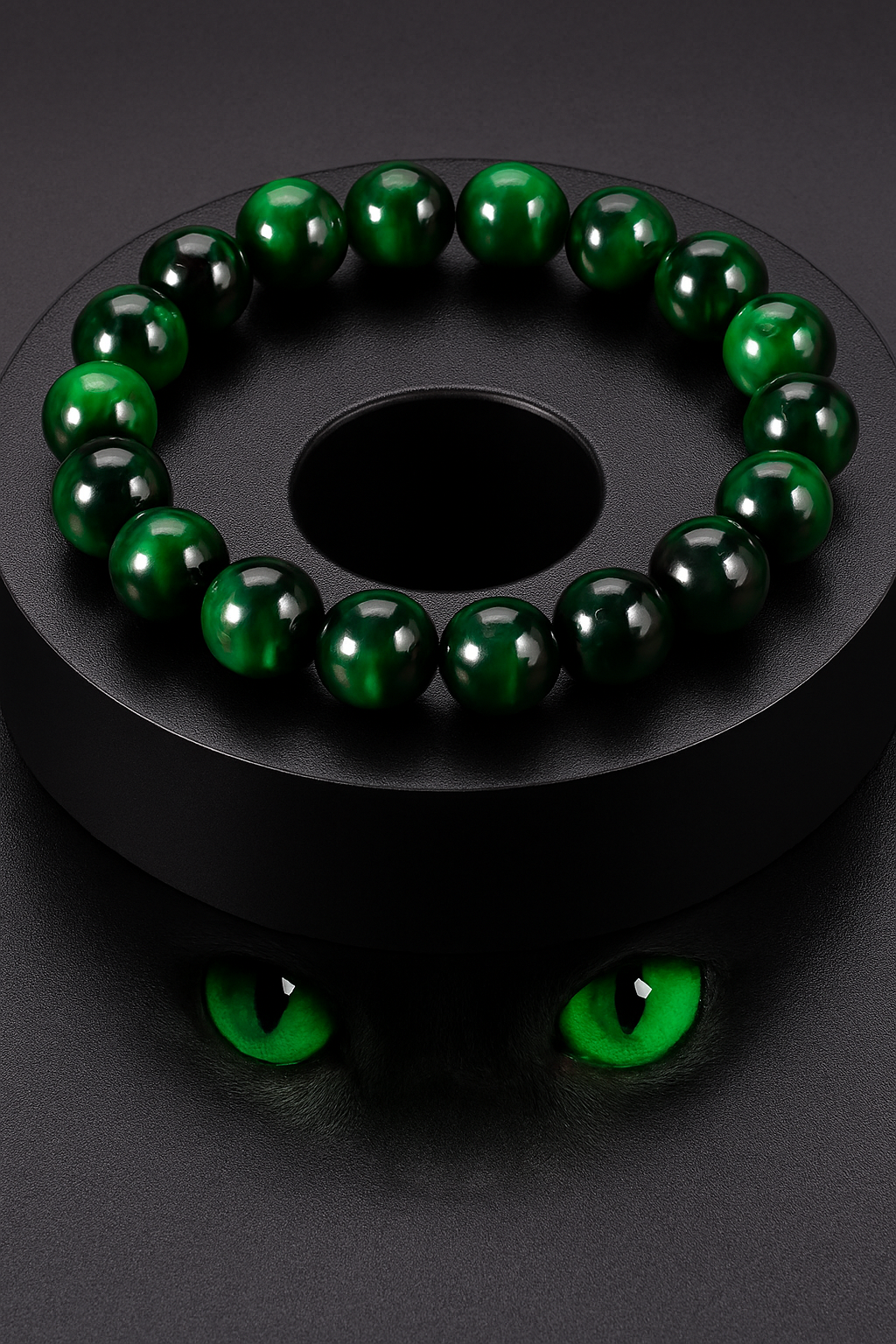Handmade Beads Bracelet –Dark Bottle Green